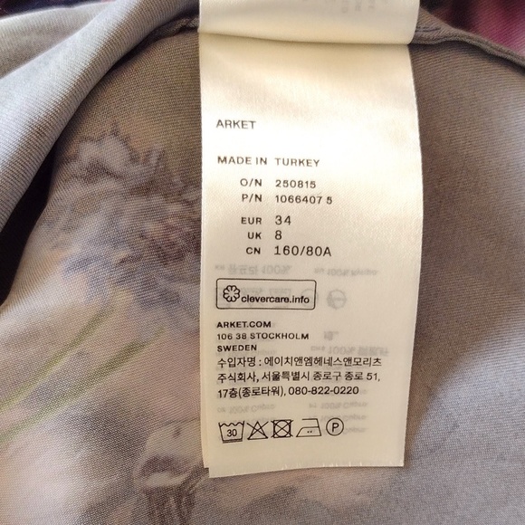 Arket Purple Floral Midi Dress - Picture 9 of 10